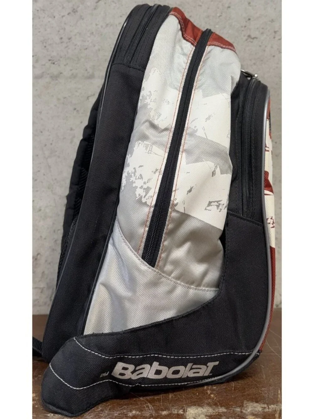 Roland Garros French Open Babolat Tennis 2-Strap Backpack Bookbag Orange 12x17